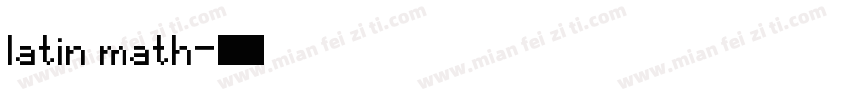latin math字体转换